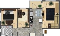 Apartament 3 camere, Palas Mall, 61mp